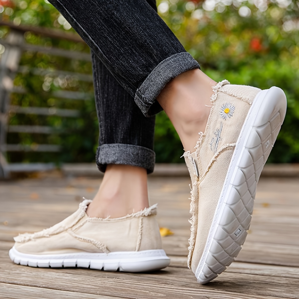 mens trendy slip on solid loafer shoes comfy non slip casual soft sole sneakers for mens outdoor activities details 5
